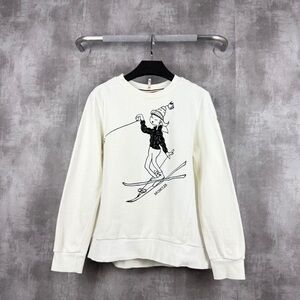 🚩steal Authentic Moncler Cream Ski Graphic Crewneck Sweater